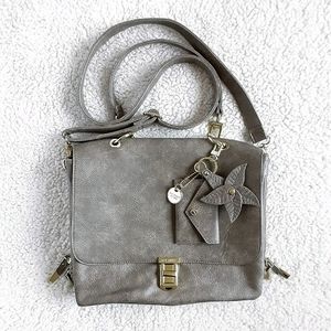 STEVE MADDEN Faux Leather Keychain Satchel Purse Bag